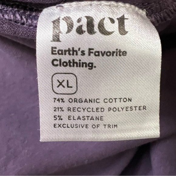 Pact Organic Cotton Revive Deep V Jumpsuit Currant Purple SIZE XL EUC - Picture 10 of 11